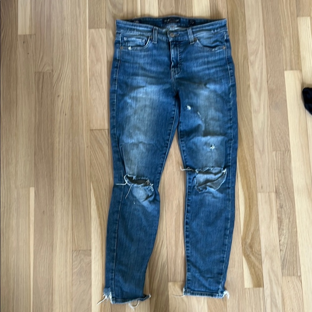 Lucky Brand Blue ava super skinny Distressed 👖